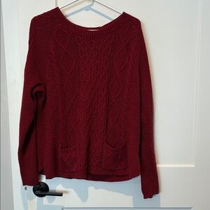 Leo & Nicole Cotton Cable Knit Sweater.  B2